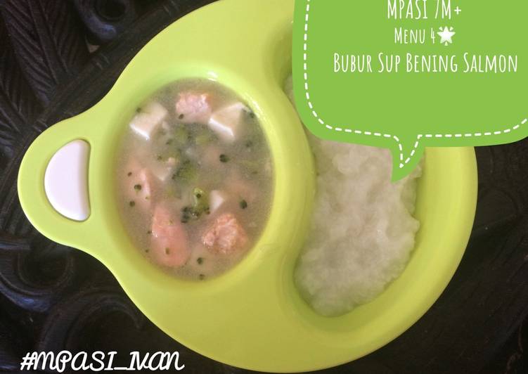 MPASI 7M+ -- Menu 4🌟 "Bubur Sup Bening Salmon"