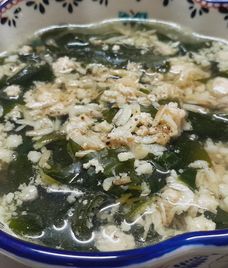 canh rong biển thịt băm