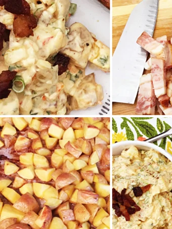 Easy Way Make Recipe Wagyu Beef Bacon and Roasted Potato Picnic Salad that is Delicious, Really Delicious}