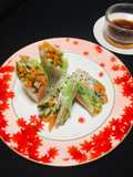 Vietnamese Rollitos Primavera Relleno con Bardana, Zanahoria, Pepino 🥒🥕