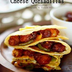 A picture of Chicken Chili Cheese Quesadillas.
