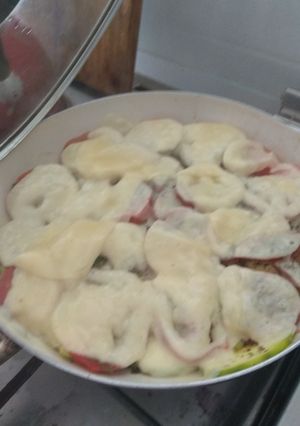 Una foto de Pizza de zapallitos