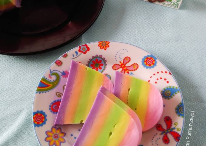 Puding Santan Rainbow