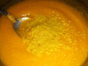 Una foto de zapallo anco sopa