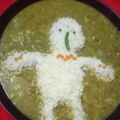 A picture of Daal Rice.