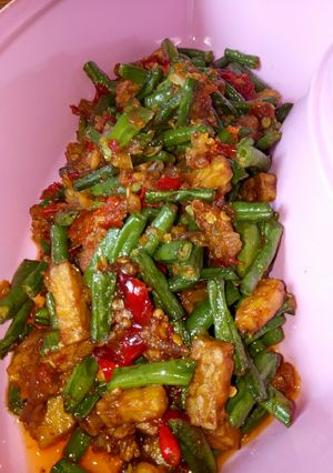 Foto resep Sambel tempe kacang panjang
