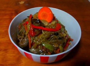Una foto de Salteado de verduras al wok