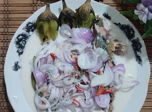 Gambar Lawar Terung bersama Ikan Bakar