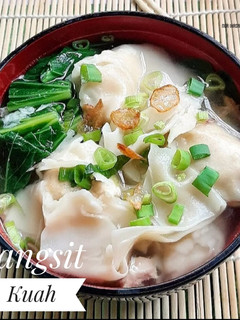 Foto resep Pangsit kuah / chicken wonton soup