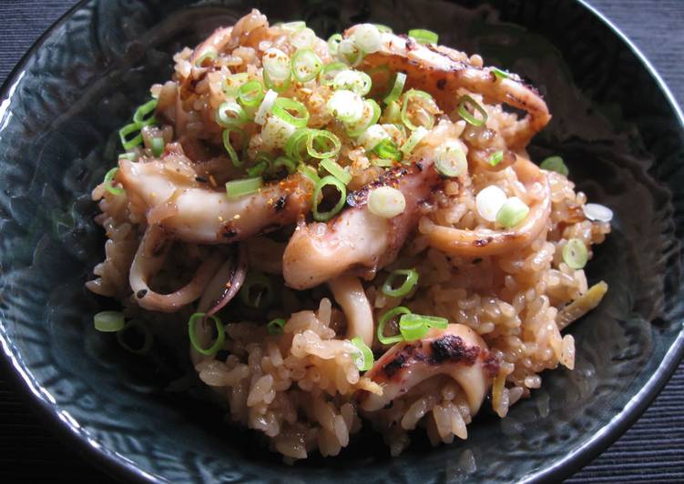 Steps to Make Super Quick Homemade Squid ‘Okowa’ Steamed Glutinous Rice