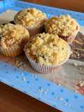 Muffin ai mirtilli con crumble (vegani)