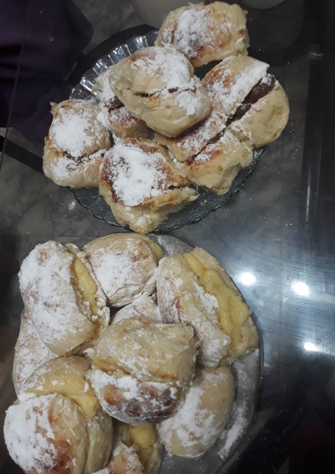 Una foto de Miguelitos de pastelera y dulce de leche🤤