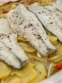 Una foto de Lubina al horno