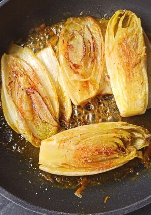Une photo de Endives braisées caramélisées à l'orange