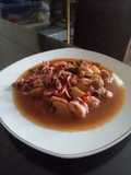 Tumis cumi bakso