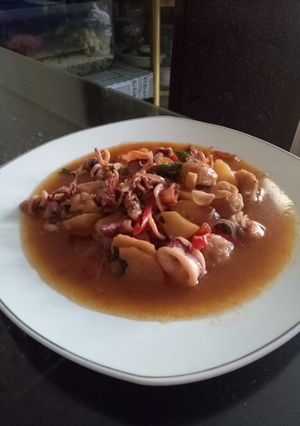 Foto resep Tumis cumi bakso
