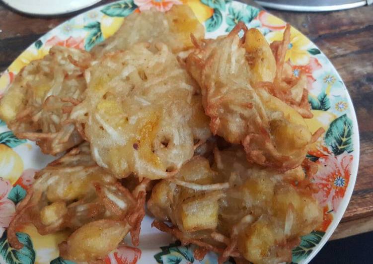 Telo campur Pisang goreng