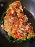 Bacon, Kale, and Egg Omelette