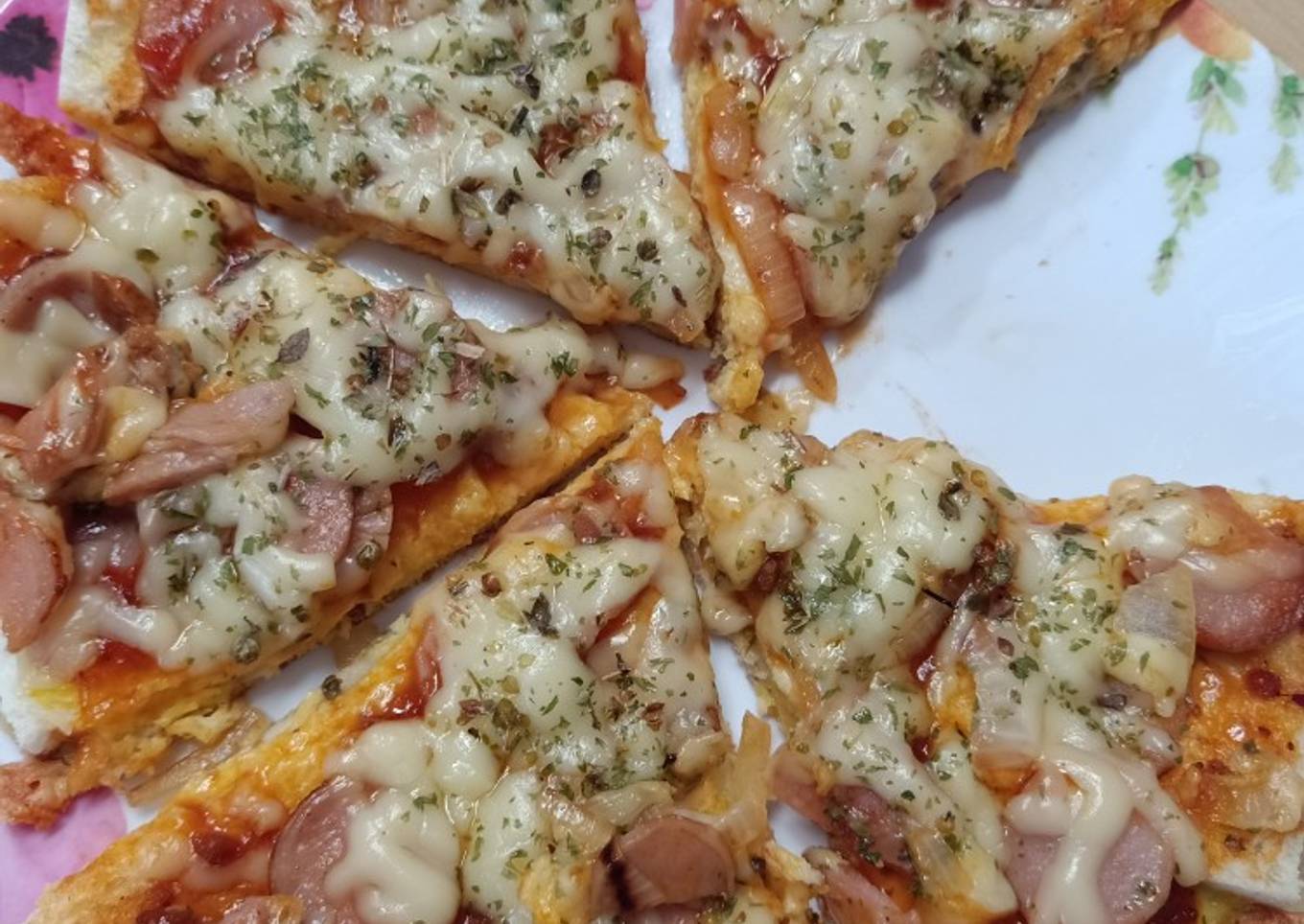 Pizza roti tawar teflon