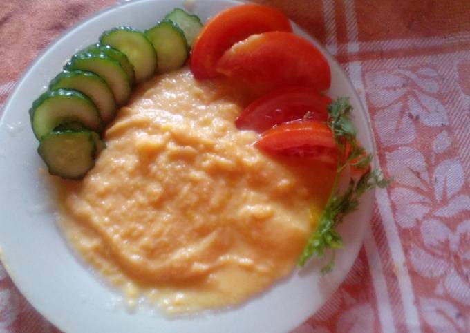 Розовое пюре, как в детском саду