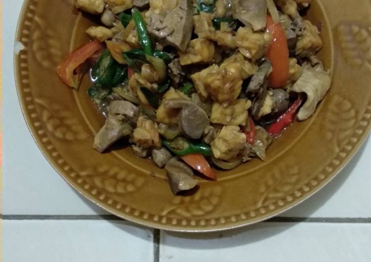 Resep Oseng ati ampela + Tempe yang Enak Banget