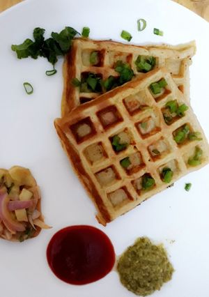 A picture of POTATO WAFFLES   #cookwithtehmina.