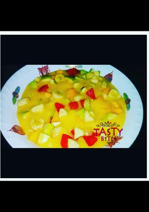 A picture of Fruit custard.
