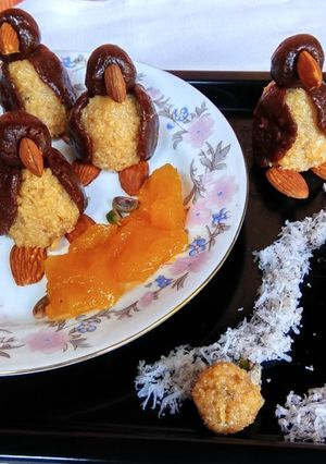 A picture of Chocolate Khoya Penguins.