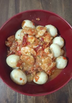 Foto resep Sambal Udang Telur Puyuh