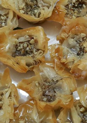 صورة لوصفة بقلاوة وردات