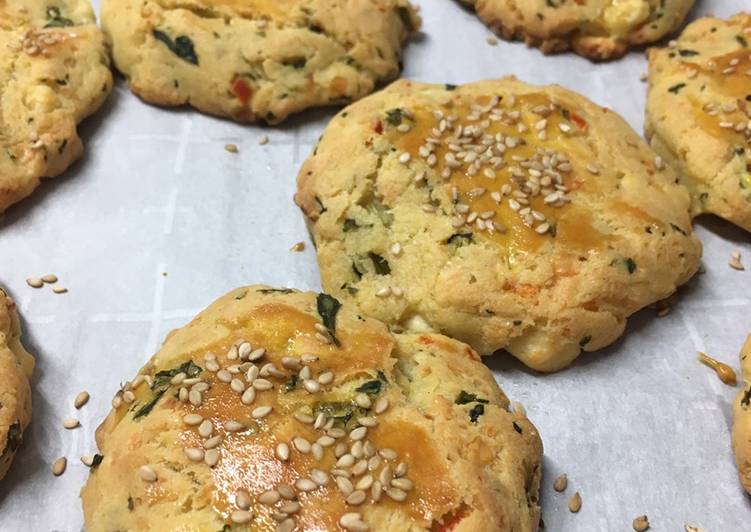 Turkish Savory Pastry with spinach, red pepper and cheese