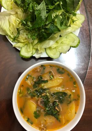 Hình của món Canh chua sò huyết.