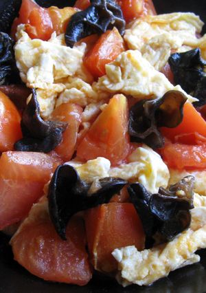 A picture of Stir-Fried Tomatoes, Egg & Black Fungus.