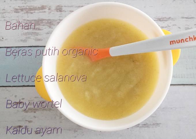 MPASI Zoe (6M+) : Bubur Lettuce + Wortel + Kaldu ayam