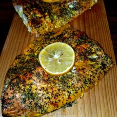 A picture of Mike's Complete Salmon Dinner [Grilled Or Baked].