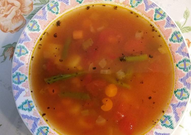 Recipe of Super Quick Homemade Grilled Chicken and Vegetable Soup