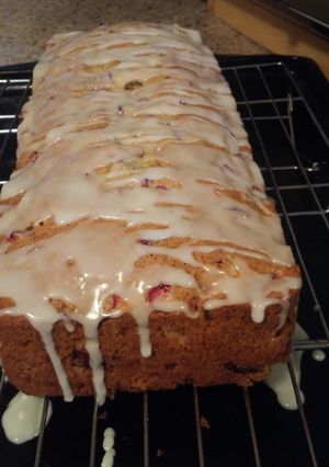 A picture of Glazed Cranberry Orange Bread.