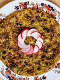 Tortilla de lechuga y hojas de rabanito 🥬🫜 Receta de doble aprovechamiento ♻️