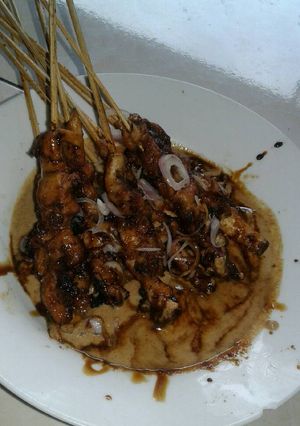 Foto resep Sate Jamur bumbu kacang