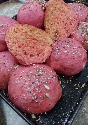 Una foto de Pan de Remolacha para hamburguesas