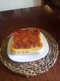 Tarta de queso al horno con coulis de higos