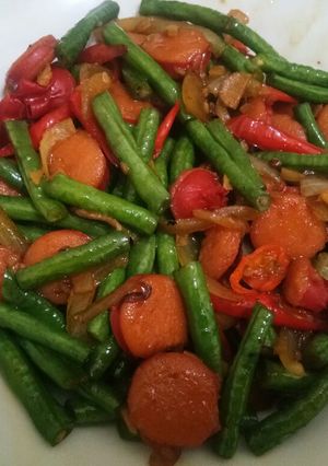Foto resep Oseng Kacang Panjang Sosis