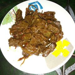A picture of Peppered liver.