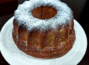 Una foto de Bundt cake de mango