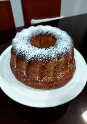 Una foto de Bundt cake de mango