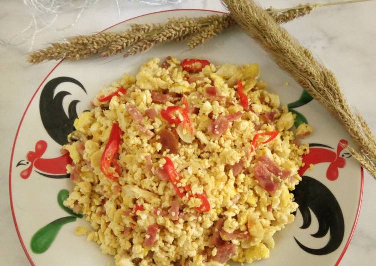 Orak arik Tahu Telor Smoked Beef