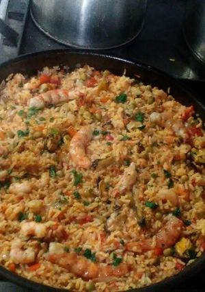 Una foto de Cazuela de mariscos