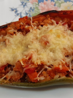 Una foto de Pimiento verde relleno