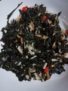 Foto resep Tumis teri daun singkong
