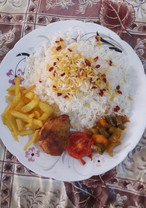 عکسی از دستور زرشک پلو با مرغ